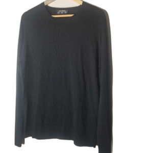 Merino Wool Blend Velocity Women Black Pullover Sweater Large